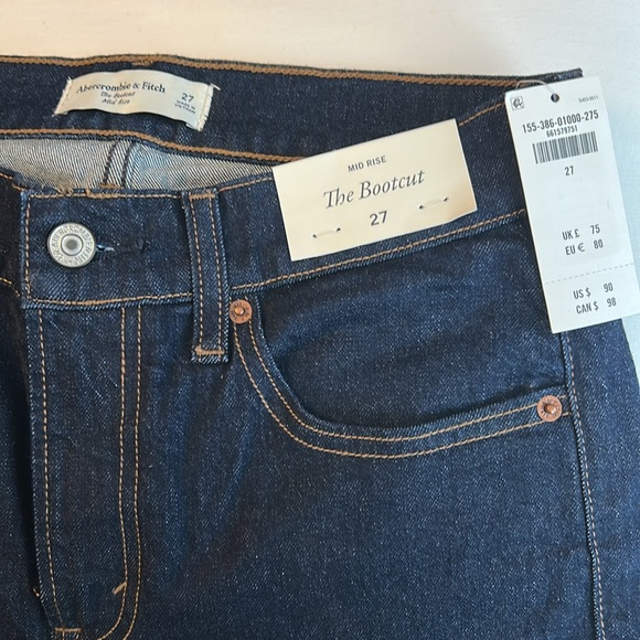 Abercrombie & Fitch Bootcut jeans, new with tags, size 27 - Picture 2 of 8